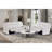 Blanche White Reclining Sofa With LED Lights