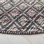 Tapis en laine / coton tissé à la main Natura en ivoire / rouge / noir-1637518009