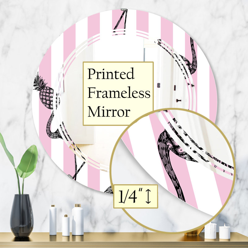 Miroir mural Triple C, H 31,5 po x l po, Flamant