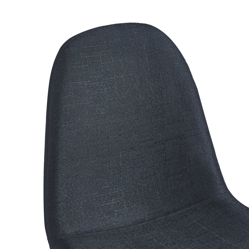 Chaise d'appoint en tissu Jisella, Noir
