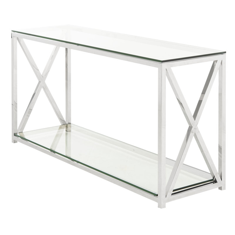 Hayward 51.18'' Glass Top Console Table