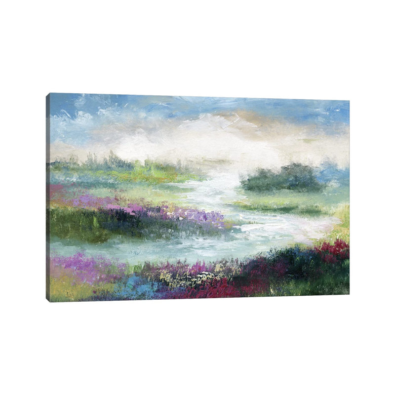 «Pastoral Meadow» par Nan - reproduction imprimée, Toile tendue, H 18 po x l 26 po x P 1,5 po