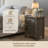 Montanca Acacia Solid Wood Rustic Nightstand with Drawer & Storage Cabinet-1995047732