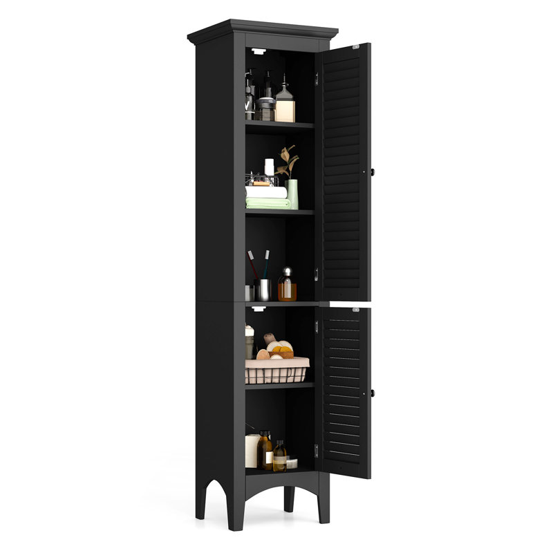 Nixin Linen Cabinet, Black