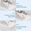 Meuble-lavabo mural moderne cannelé de 61 cm (24 po), 2 portes, lavabo en céramique blanche, revêtement en PVC imperméable-170098314-170098319
