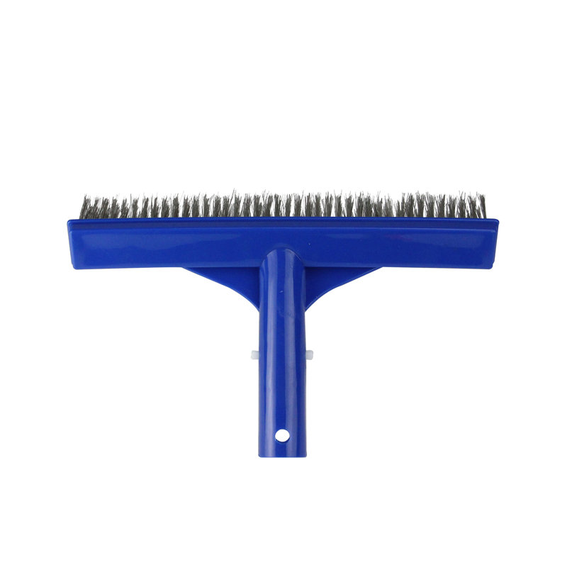 9.75" Blue Stainless Steel Algae Brush For Cement Pools