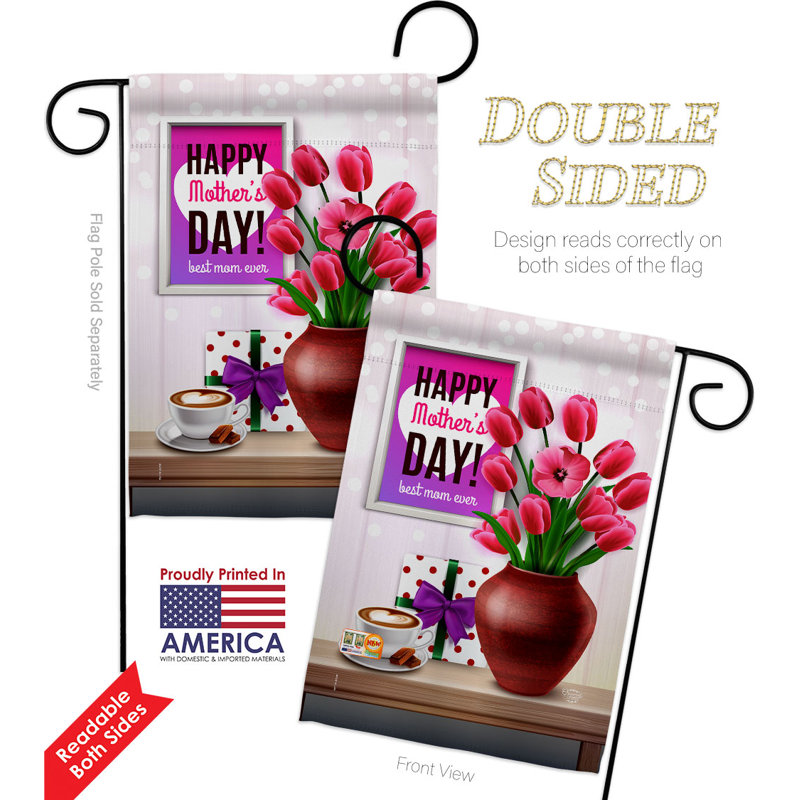 Double Sided Polyester Mother's Day, 18.5" H x 13" W