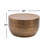 Modern Round Aluminum Hammered Texturing Metal Drum Coffee Table, Hand-Stamped Iron-1080634110