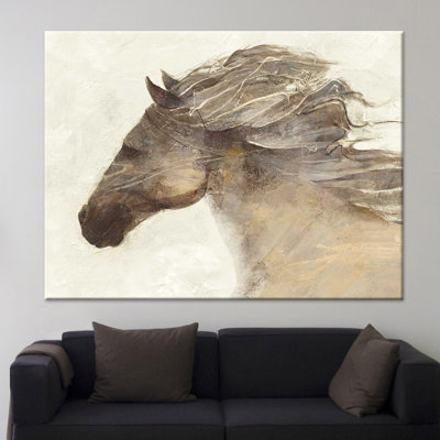 " Into The Wind Ivory " by Albena Hristova Painting Print