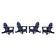 Brunt High-Density Polyethylene (HDPE) Outdoor Adirondack Chair Set