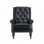 Fauteuil à structure en bois avec dossier capitonné