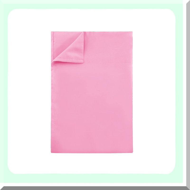Luxury Pink Microfiber Twin Flat Sheet - Silky Soft, Wrinkle Resistant, Exceptionally Comfortable Bedding