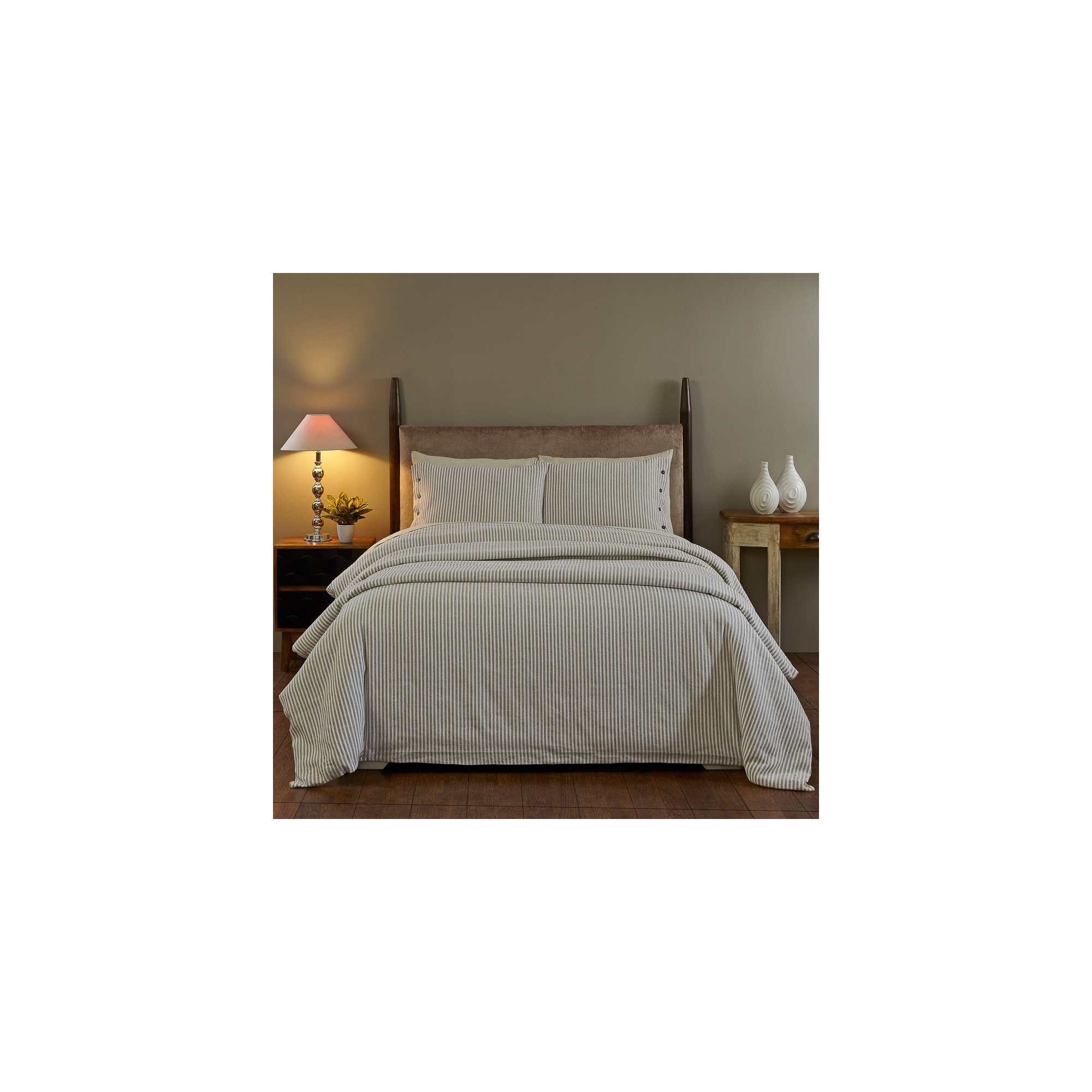 Mirissa Linen Blend Percale Duvet Cover, Queen Duvet Cover