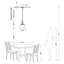 Luminaire suspendu en verre 13,8 po Keyser