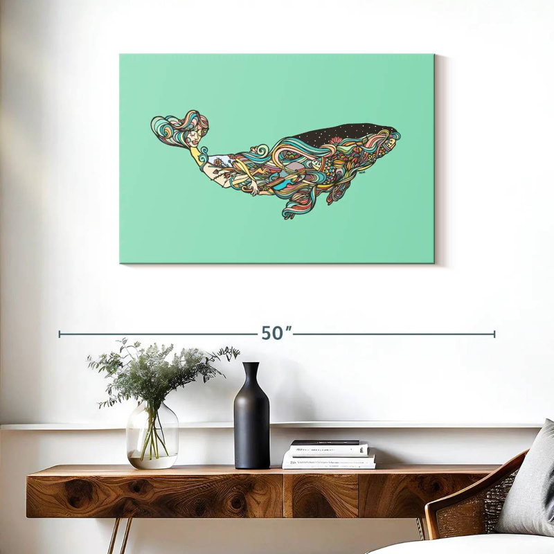 Brampt Vibrant Whale, 24" H x 36" W