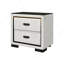 Table de chevet blanche et noire Isaiah