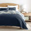Ensemble de courtepointe réversible en microfibre Becky Cameron, bleu marine / blanc-1475330500