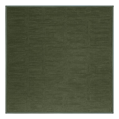 Tapis vert uni lavable à la machine