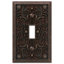 Filigree 1 - Gang Toggle Light Switch Standard Wall Plate