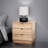 Modern Nightstand Bedside Table, Natural Oak Nightstand For Bedroom, End Table With 3 Drawers 26.5" W X 26.75" H X 16" D