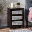 Table de chevet 3 tiroirs en bois