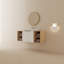 Meuble-lavabo à fermeture en douceur 48 po avec lavabo et deux petites tablettes de rangement