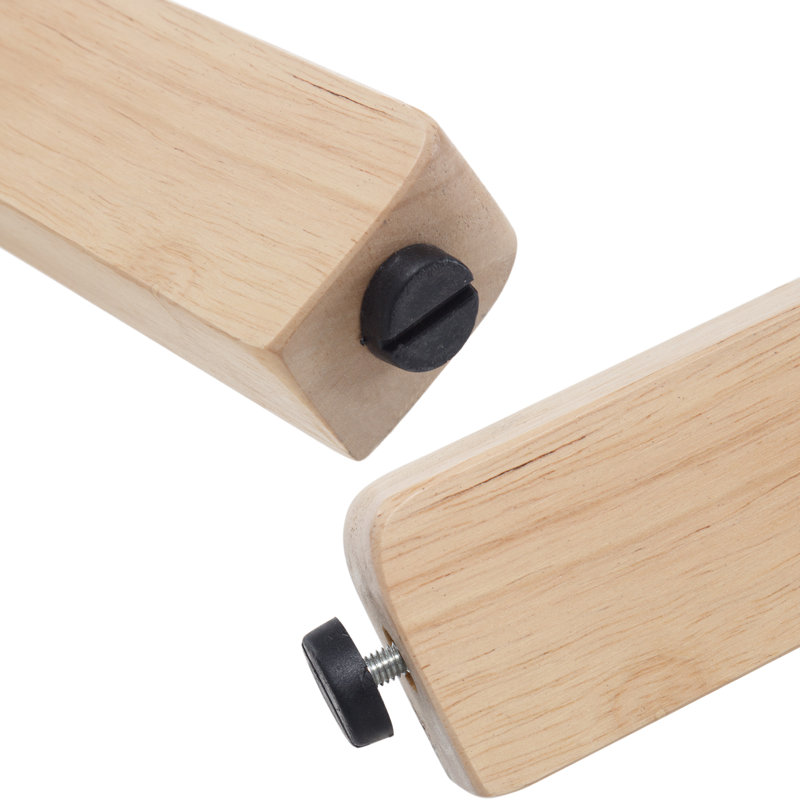 Tabourets de bar de 26,5 po Clayt, Siège blanc / cadre naturel, 2