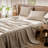 MooMee Sheet Set Extra Deep Pocket 100% Washed Cotton Linen Like Textured Lightweight Breathable-467547586-404490831