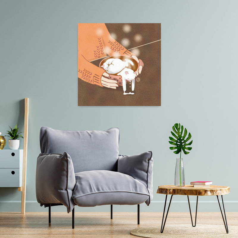 Art contemporain, art fantaisiste pour chat, H 24 po x l 24 po