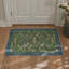 Tapis botanique vert mauve lavable à la machine antidérapant-1412438811
