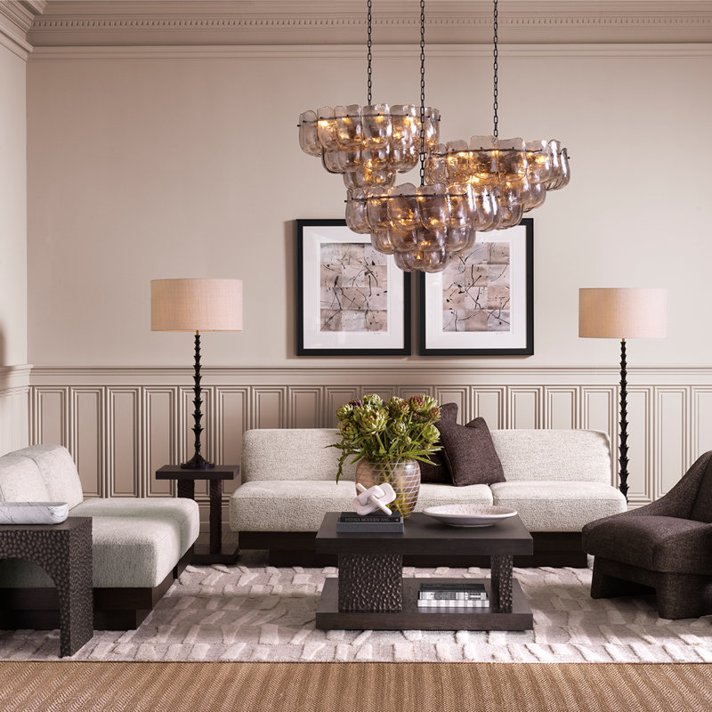 Table Lamp, Black, Beige
