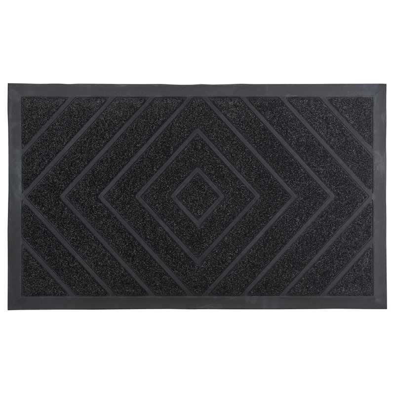 Non-Slip Doormat for Entry, 18" x 30", Waterproof, Mat, Black