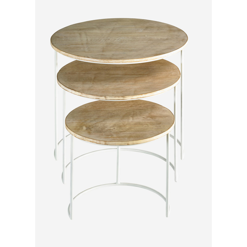 Samee C Table Nesting Tables, White