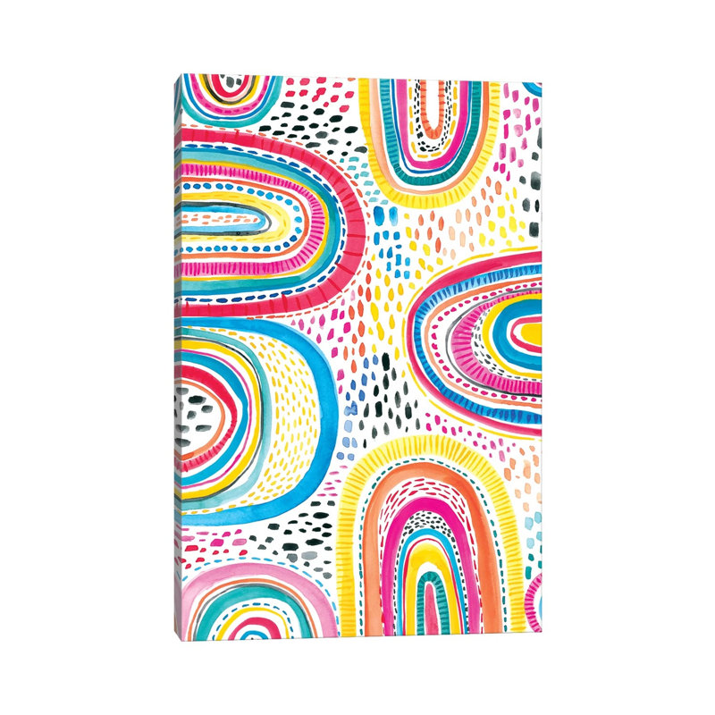 Colorfully Happy I by Amanda Mcgee - Wrapped Canvas Painting, 66.04 cm H x 45.72 cm W
