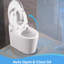 Toilette intelligente, bidet, ouverture / fermeture automatique, chasse d'eau, siège chauffant, lavage à bulles, modes de lavage multiples, nuit, affichage numérique, capteur à pédale, batterie de secours, buse autonettoyante, rebord pré-mouillant