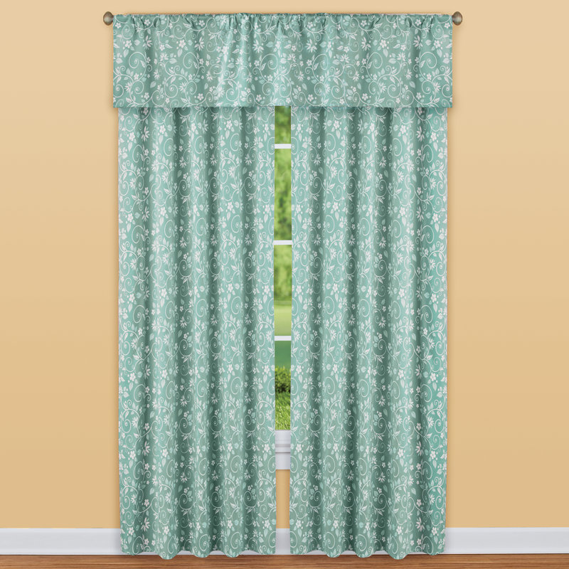 Rideau simple en microfibre Dinara, Sauge