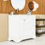 Meuble-lavabo avec lavabo en céramique, tablette réglable et 3 tiroirs-973744007