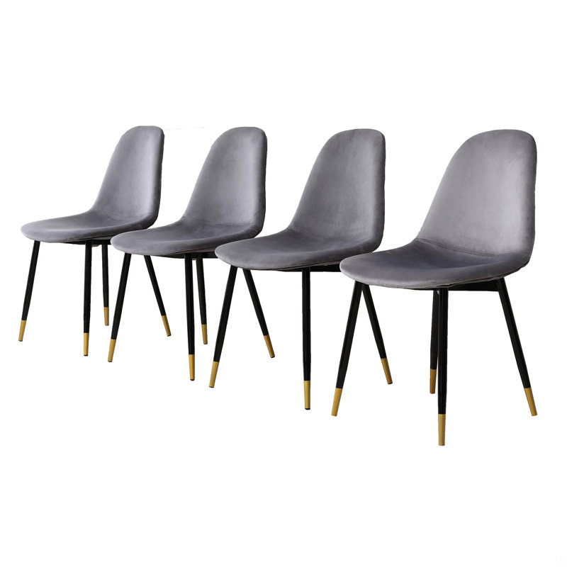 Chaises de salle à manger en tissu, ensemble de 4