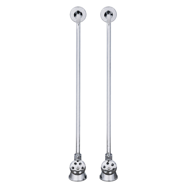 Ensemble d'alimentation de baignoire avec tube simple décalé de Strom Living, Chrome