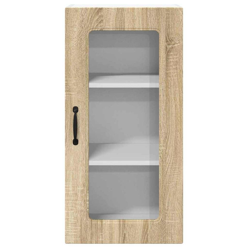 Vidaxl Kitchen Wall Cabinet Black 40 X 31 X 80 Cm Engineered Wood, Sonoma Oak
