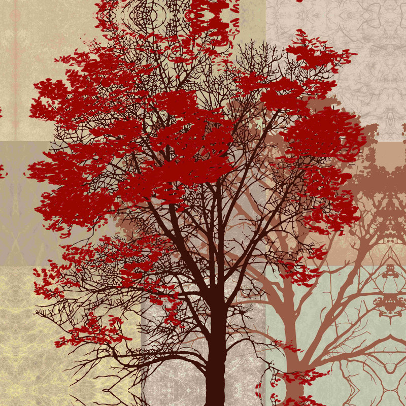 Arbre rouge toutes les parties 2, H 36 po x l 36 po