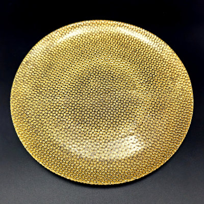 Ocer Gilded Glass Dinner Plate Gold Set of 6
