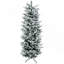 Grand arbre de Noël artificiel enneigé 6 pi avec 477 branches de neige, ouverture automatique, base en acier, vert