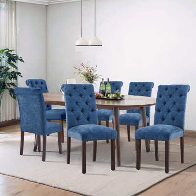 Gerrilyn Tufted Wooden Dining Room Chairs