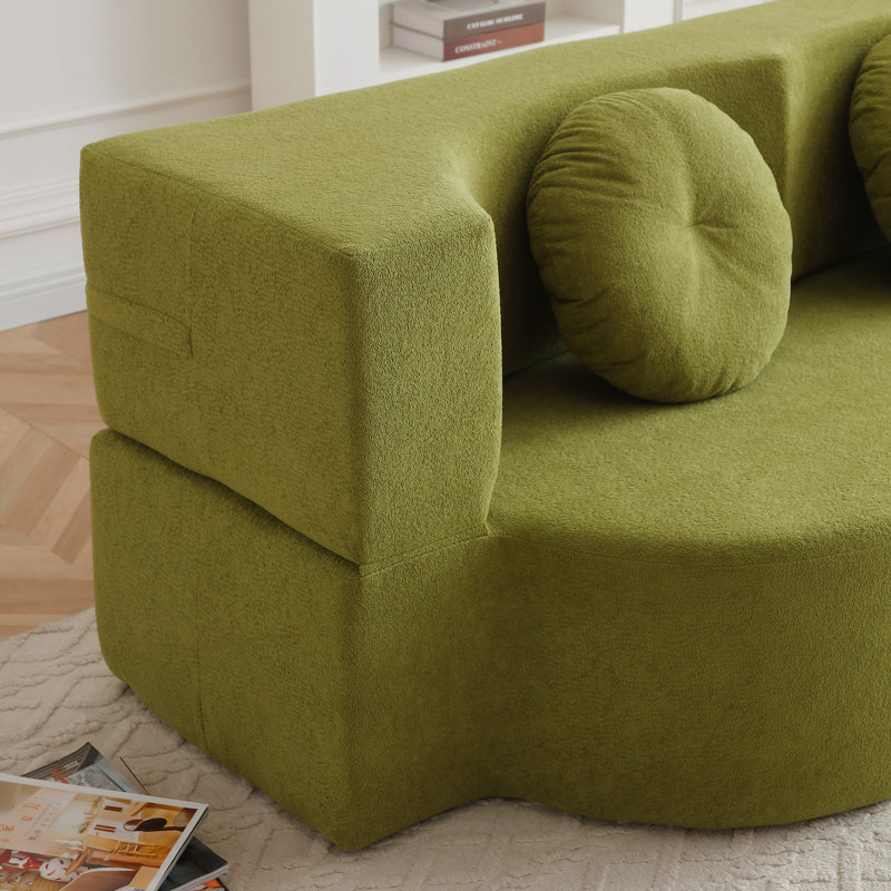 Causeuse de plancher et futon, Vert