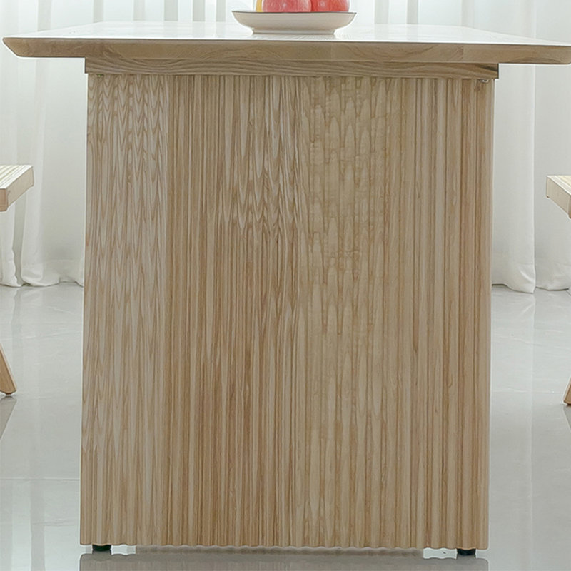 Ensemble de table de salle à manger moderne en bois massif de style nordique, H 29,5 po x L 70,8 po x l 31,4 po
