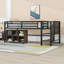 Twin Metal Loft Bed With Storage And Stairs-1693058666