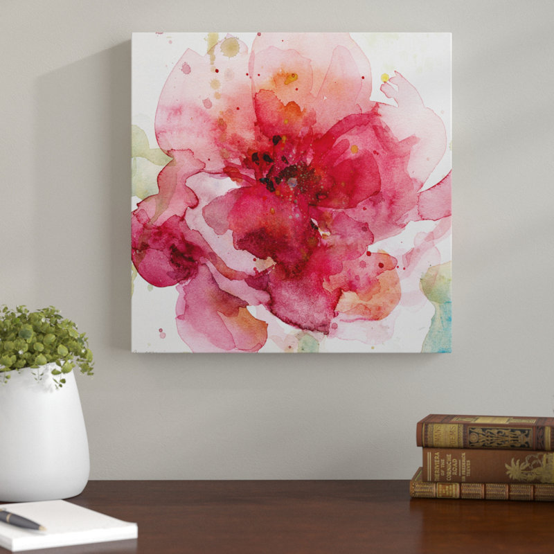 « bold rosé i »-impression sur toile tendue, H 40 po x l 40 po x P 1,5 po