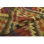 Tapis de zone en laine noué la/rouge 3 pi 4 po x 5 pi one-of-kind Lorain