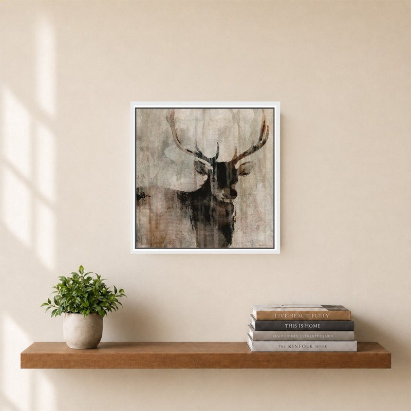 «With résister à la tempête» par Carol Robinson - Impression sur toile, H 28 po x l 28 po, Blanc